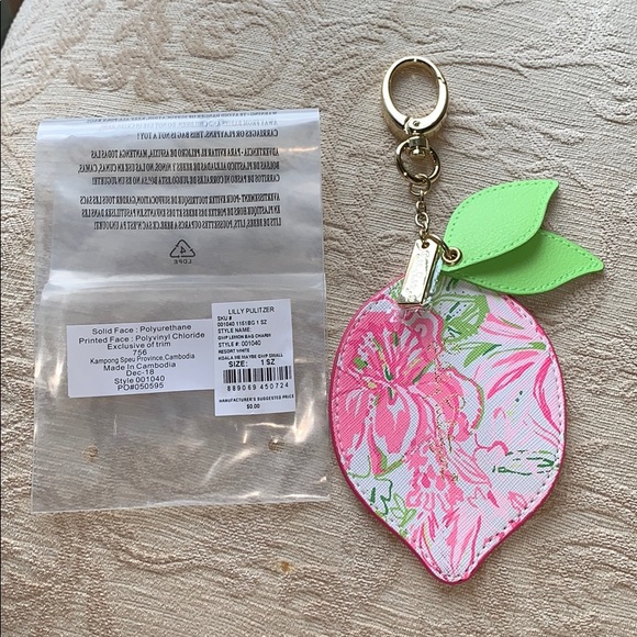 Lilly Pulitzer Other - NWT Lilly Pulitzer Lemon Bag Charm/Keychain Lilly Pulitzer Other - NWT Lilly Pulitzer Lemon Bag Charm/Keychain